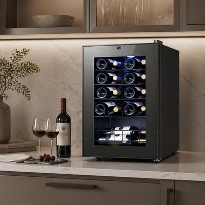 "Yeego 16.96"" 20 Bottle Freestanding/ Countertop Wine Cooler Refrigerator with Digital Control"