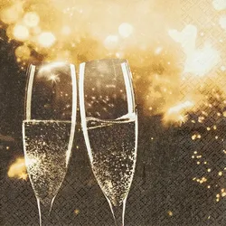 Home Fashion, Cheers, Lunch-Servietten aufgefaltetes Maß 33 cm x 33 cm, im Viertelfalz, 20 Stück pro Pack