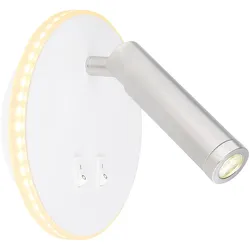 LED Wandleuchte Wandlampe Wohnzimmer Beweglicher Spot Weiß 2 Schalter getrennt schaltbar H 15 cm