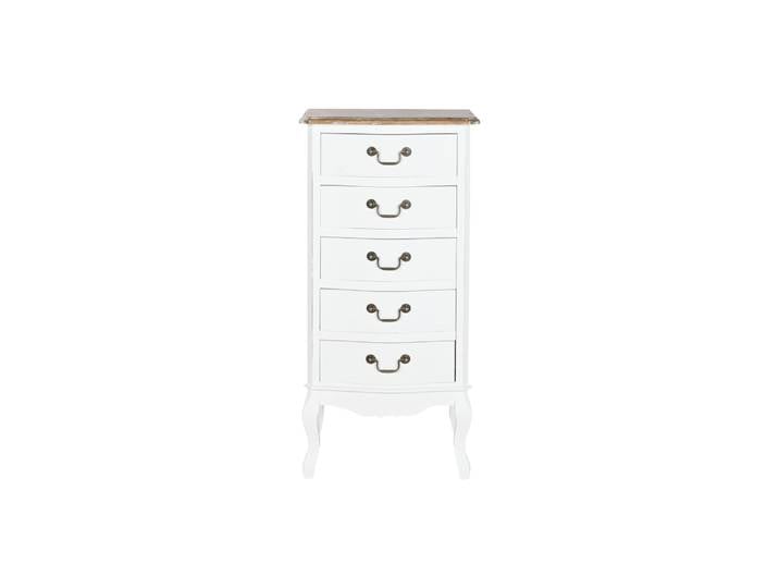 Chiffonnier en bois blanc 48x35x100 cm