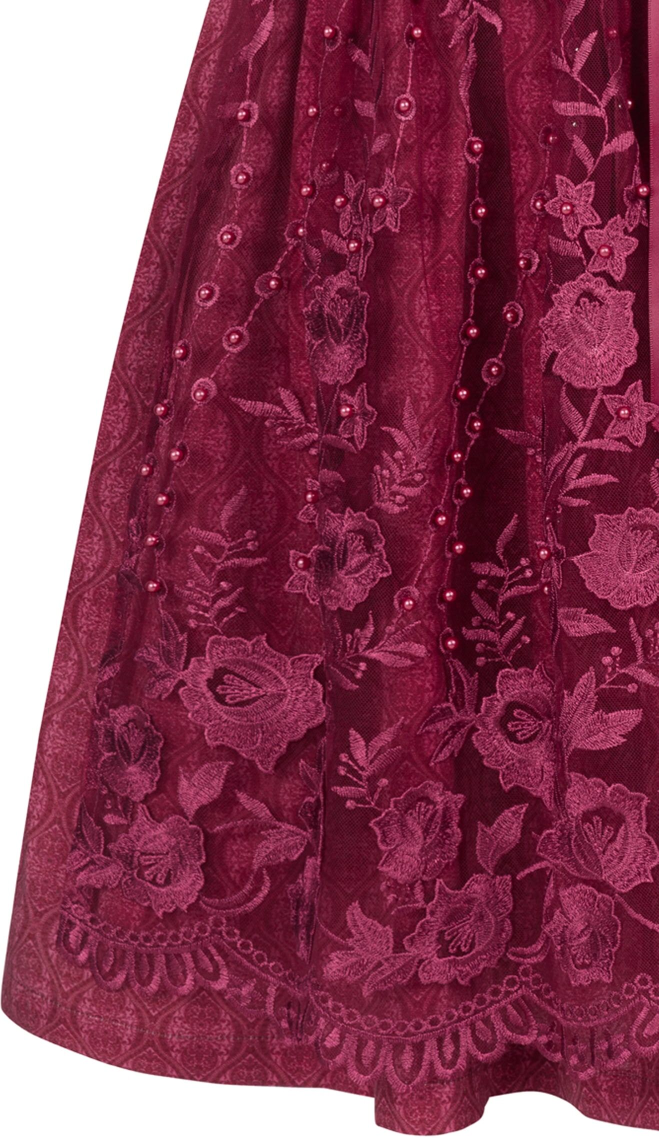 Dirndl NÜBLER "Kinderdirndl Gundi", Mädchen, Gr. 140, EURO, lila (beere), Obermaterial: 100% Polyester PES., Kleider Dirndl