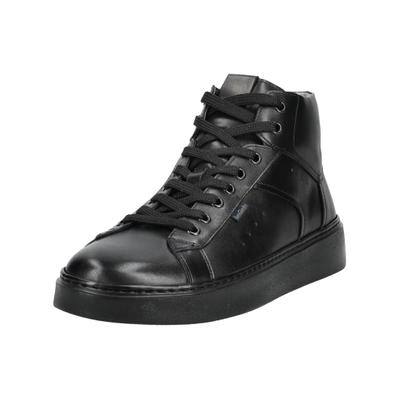 Sneaker NERO GIARDINI "Nero Giardini Sneaker Leder", Herren, Gr. 42, schwarz, Leder, Schuhe Sneaker