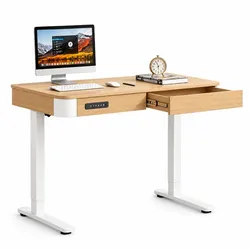 Nowe Biurko Triadyn WorkBase S 1206 Elektryczna Regulacja Wysokości 120x60cm z Szufladą Dąb Jasny