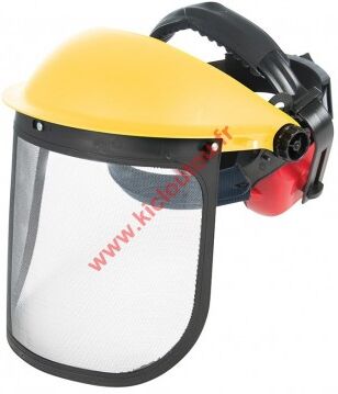 Visière grillagée de forestier avec casque anti-bruit Silverline 140878