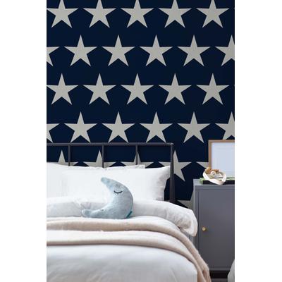 Vliestapete NEXT "STARS Blau Vliestapete 10mx52cm", blau, B:0,52m H:0m L:10m, Vlies, Tapeten, Sterne Marine 10mx52cm