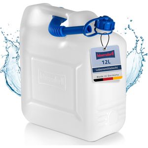 Hünersdorff Wasserkanister ECO 817400, 12 Liter lebensmittelecht, mit Schraubverschluss & Auslaufrohr