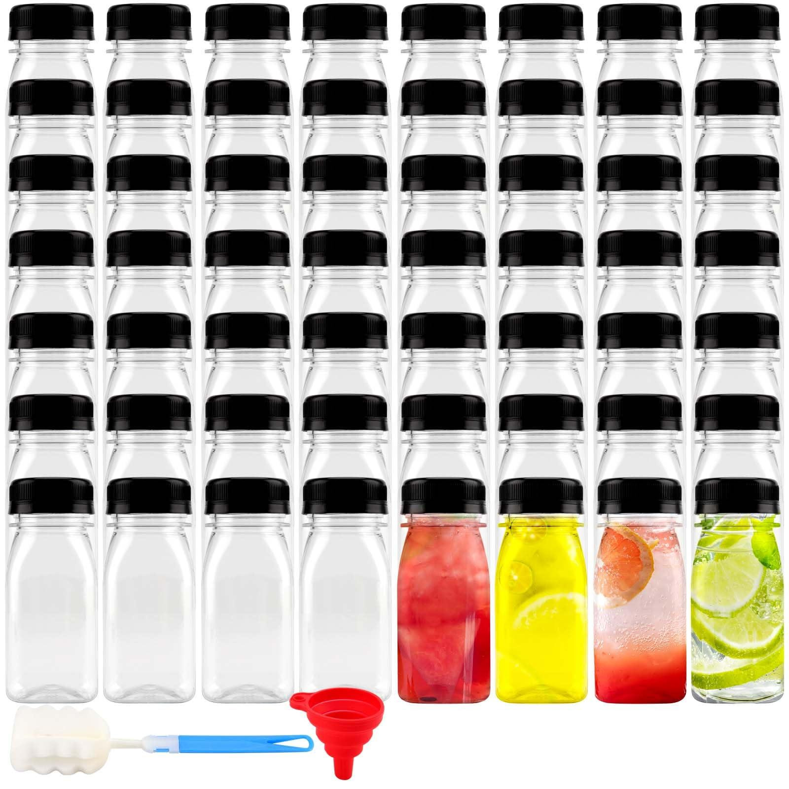 Dripio Set van 56 ronde plastic sapflessen van 120 ml met deksel