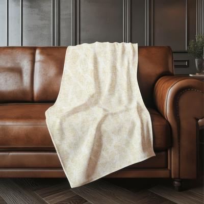 Addison Rugs Premium Machine Washable Vintage Diamonds Sherpa Throw Blanket
