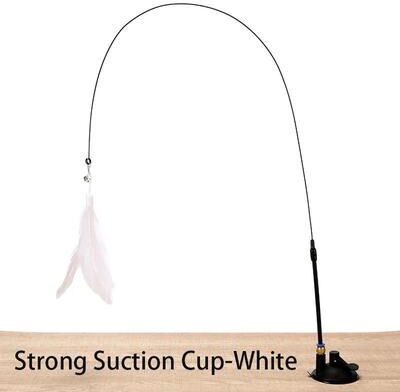 Inspire Essentials FeatherFlex Interactive Cat Wand Toy white