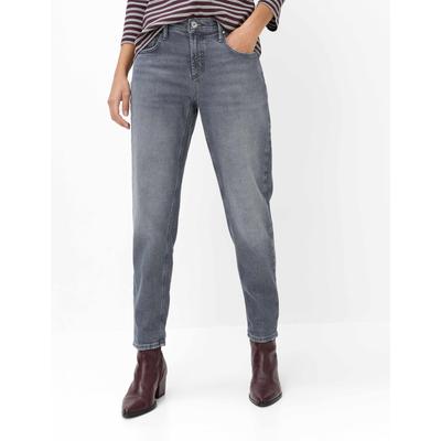 Röhrenjeans BRAX "Style MILEY S", Damen, Gr. 40K (20), Kurzgrößen, grau (hellgrau), Denim/Jeans, 92% Baumwolle, 8% Elastomultiester, Jeans