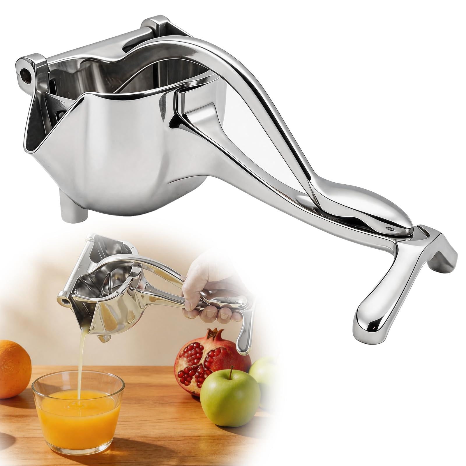 Dripio Citruspers van zink voor citroenen, sinaasappels en granaatappels