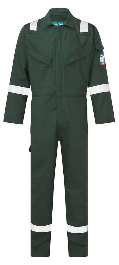 Portwest Vlamvertragende en antistatische overall, Groen, XXXL