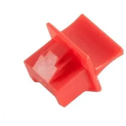 RJ-45 Staubschutz für Buchse, ABS-Kunststoff, Steckmontage, wiederverwendbar - Farbe: rot - Anzahl: 1