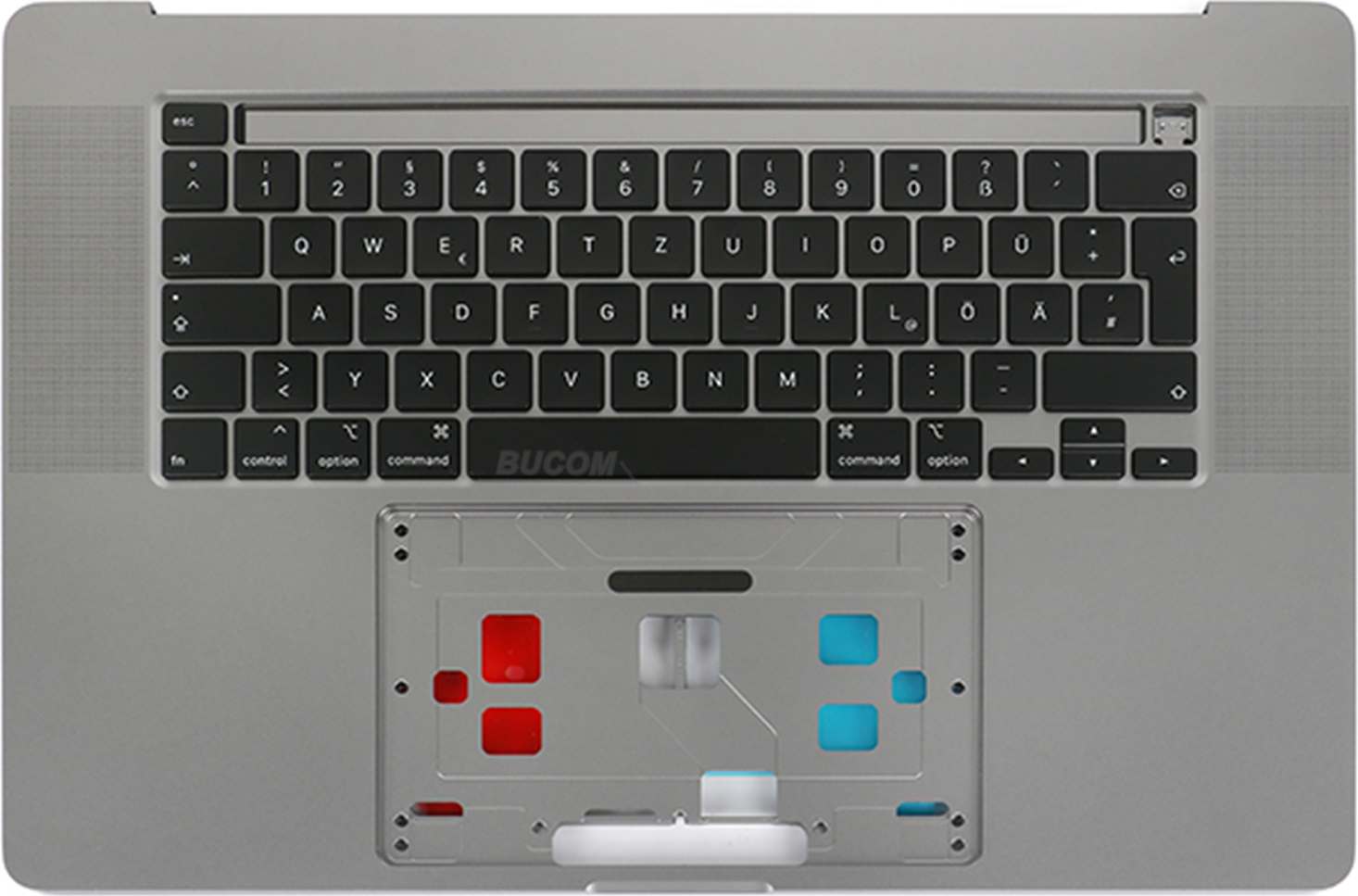 A2141 Topcase Tastatur mit Backlight für Apple Macbook Pro Retina 16" 2019 deutsch grau