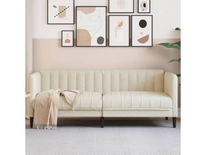 HEFZGDB Leinen 2-Sitzer-Sofa mit dick gepolstertem Sitz und stabilen Stützbeinen, atmungsaktives Naturmaterial für optimales Raumklima, modernes Design für stilvolles Wohnambiente,