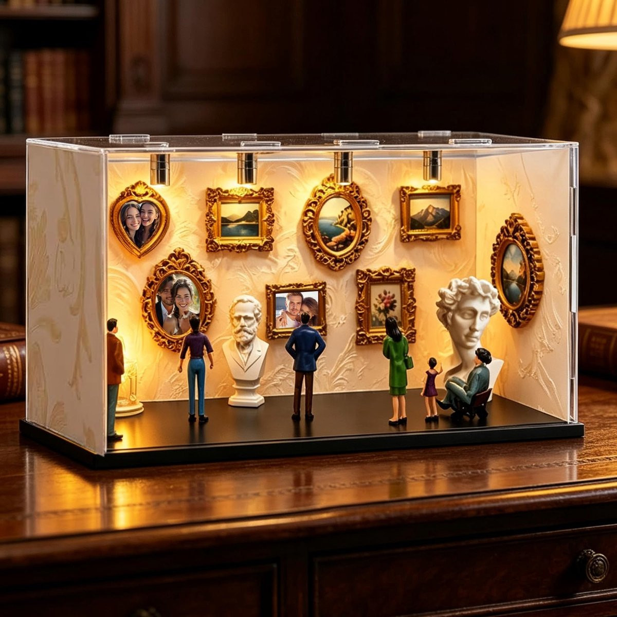 Solidchoice DIY Mini Museum Silhouette Box met Figuren en Lijsten