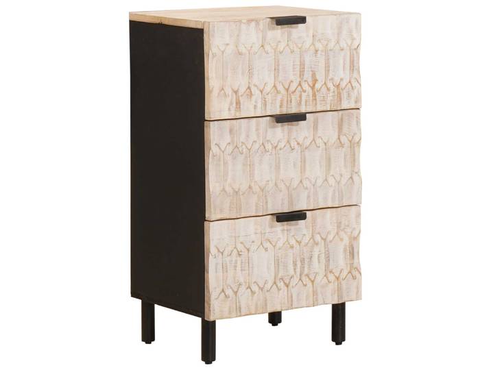vidaXL Sideboard Weiße gewaschene Oberfläche 40 x 33 x 75 cm