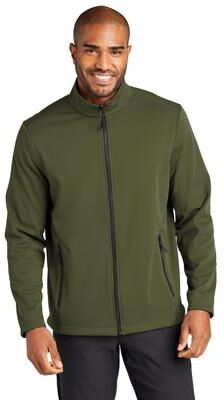 Port Authority J921 Collective Tech Soft Shell Jacket in Olive Green size Large   Polyester