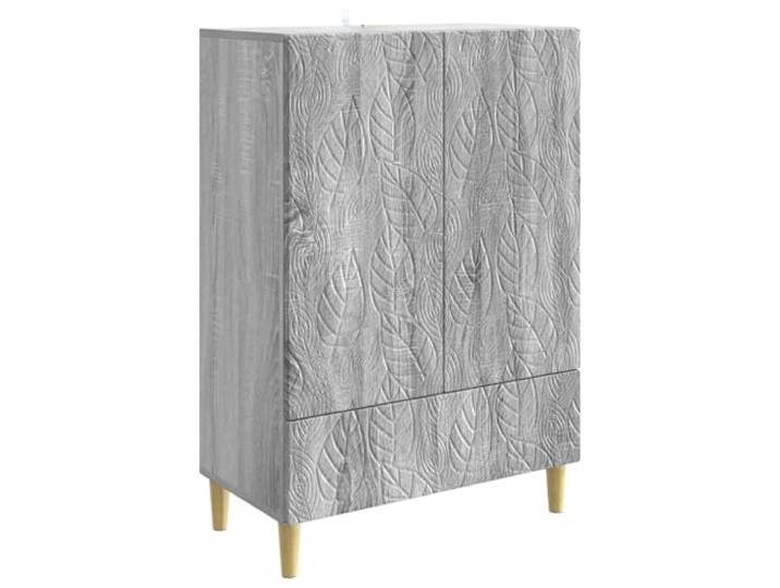 Kaorsrow Sideboard Grau Sonoma 66x34,5x95 cm Kommode Holzwerkstoff Kompakter Beistellschrank fürs Wohnzimmer: Vielfältiger Stauraum mit stabilen Standfüßen aus Eukalyptus-Massivholz.
