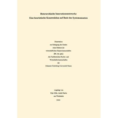 Innovationsnetzwerke, Taschenbuch von André Haritz, Deutscher Universitätsverlag, 978-3-8244-7185-0