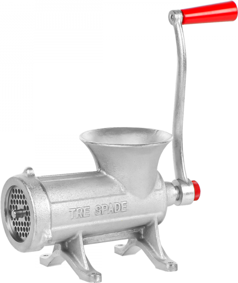 Tre spade TC-22 - Tritacarne manuale a manovella da appoggio - in ghisa - n.22