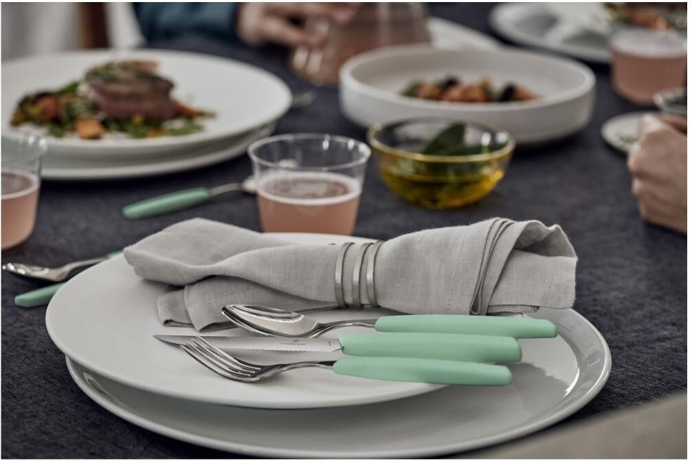 Kaffeelöffel VICTORINOX "Swiss Modern", grün (mint), Stahl, Esslöffel, Kaffeelöffel mint Einheitsgröße