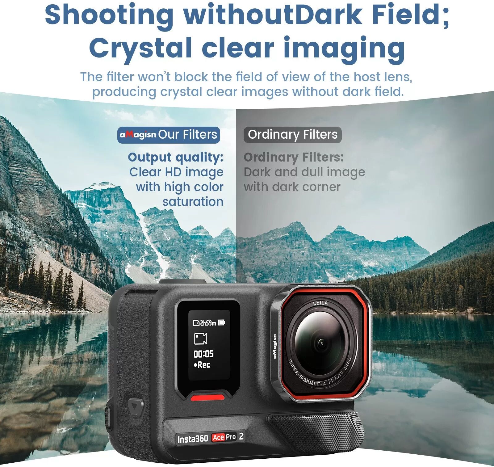 INF Wasserdichtes Filterset ND8/16/32/64 kompatibel mit Insta360 AcePro2
