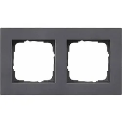 Gira E2 Rahmen, 2f, anthrazit, Kunststoff, geeignet für Unterputz-Installation, Flächenbündige Ausführung, Thermoplast