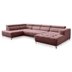 SOMETA Wohnlandschaft Cancun Stoff Rosa Rose