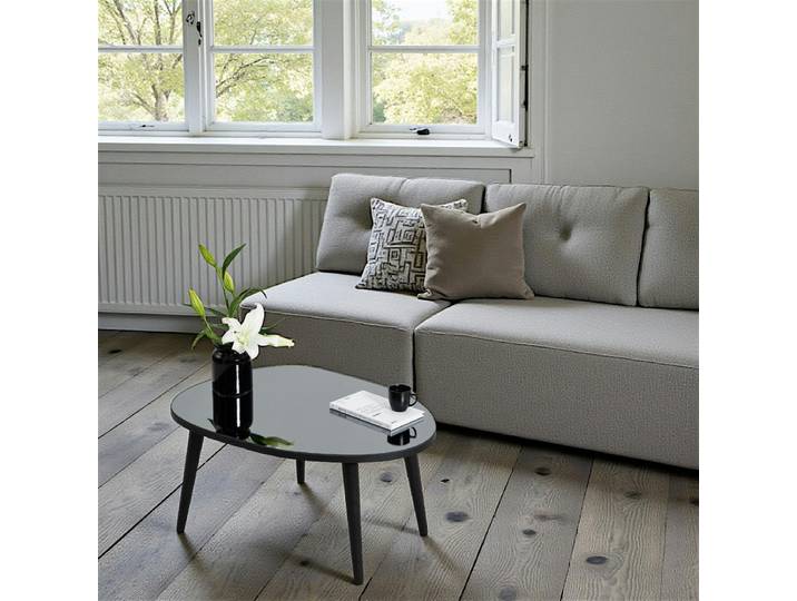 Table basse plateau miroir TULUM - Noir