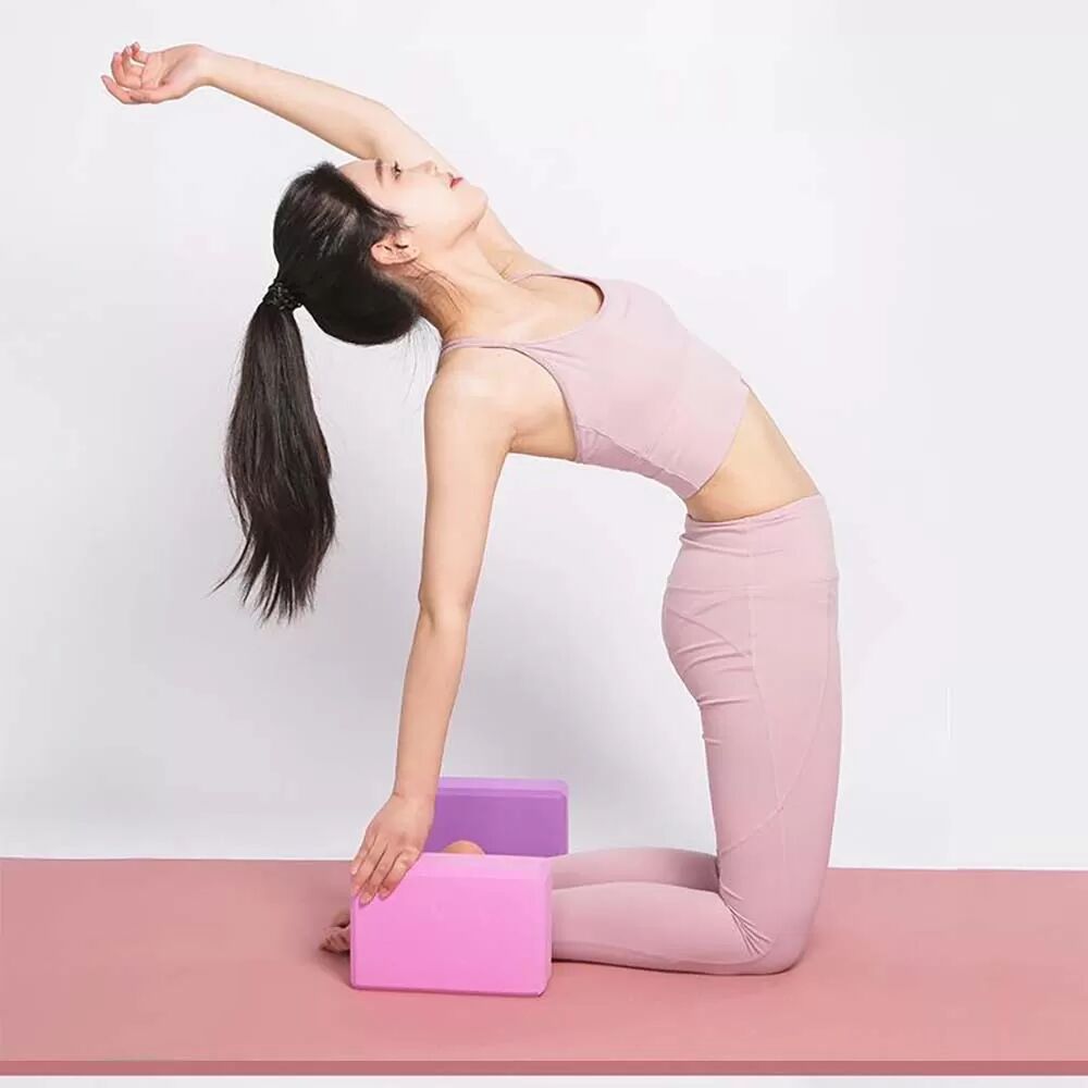 INF 2er-Pack TPE Yoga Blöcke: Rutschfeste Unterstützung für verbessertes Training Violett