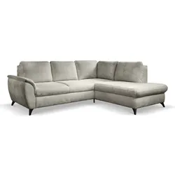 Ecksofa Geneva Stoff Grau Taupe