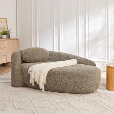 GDFStudio Eulalia Modern Oval Single Lazy Sofa Chair with Integrated Backrest Contemporary Lounge Design