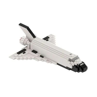 BRIXIES 200228 - Raumfähre / Orbiter, 3D Konstruktionsbausatz aus Ministeinen, ca. 471 Teile