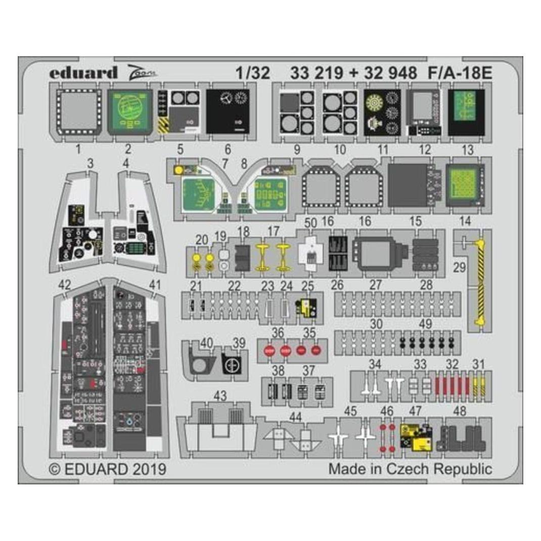 Eduard F/A-18E interior for Revell (32948)