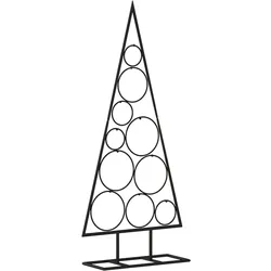 vidaXL Metall-Weihnachtsbaum für Dekorationen Schwarz 90 cm