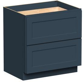 CASAINC RTA Kitchen Base Cabinet, 2-Drawer Cabinet with Solid Wood Frame, Soft-Close Slides, UV Finish, Low-VOC, 30-36 in. W