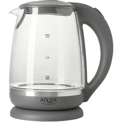 Adler AD 1286 Wasserkocher aus Glas, 2 Liter, 2200 Watt, mit automatische Abschaltung