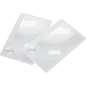 Carson-Optical Lupe WM-01 WalletMagnifier, 2 Stück, 2,5x / 6x Vergrößerung, Leselupe, 84 x 58mm