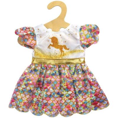 Puppen-Glitzerkleid ''Einhorn Goldy'', Gr. 35-45 cm