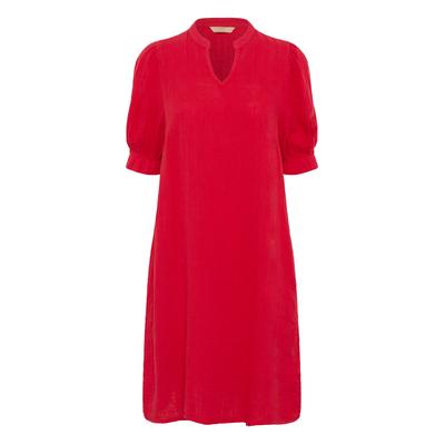 Midikleid CULTURE "Damen Kleid CUkos", Damen, Gr. XS, N-Gr, rot (racing rot), Obermaterial: 100% Baumwolle CO., Kleider Midikleid