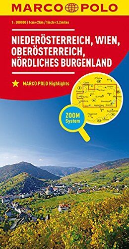 MARCO POLO Regionalkarte Österreich Blatt 1 Niederösterreich, Wien 1:200 000: Oberösterreich, nördliches Burgenland (MARCO POLO Karte 1:200000) - Preis vom 30.09.2026 22:30:23 h