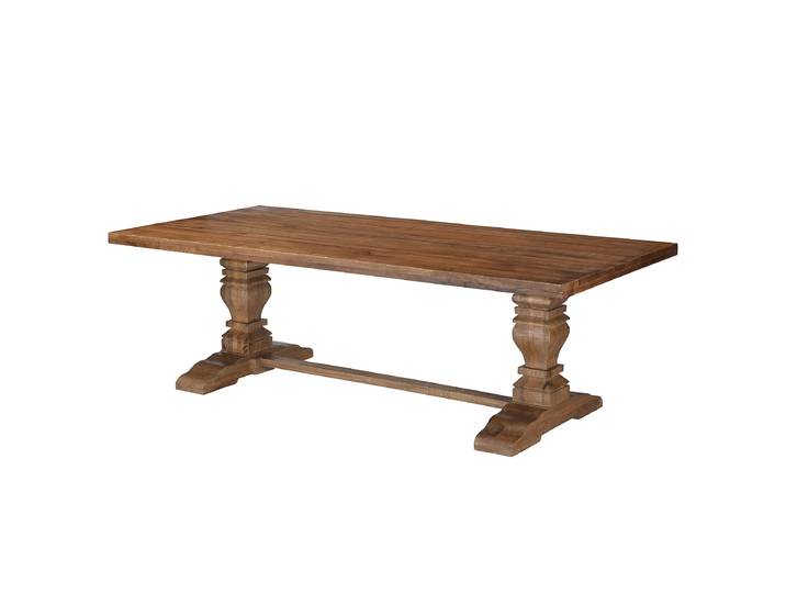 Table en bois massif AHRAI 240 x 110cm Marron