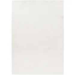 KURZFLORTEPPICH Waschbar NECKAR, einfarbig, aus Polyester, Creme, 140 x 200 cm