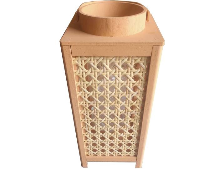 Laterne Natural terrakotta Bambus/Rattan/Sperrholz H 43 cm - Laterne