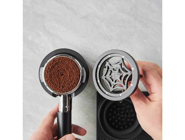 IKAPE outils WDT rotatifs, outil de Distribution d'agitateur à expresso pour Barista, agitateur à café expresso à 10 aiguilles de 0.4MM avec support