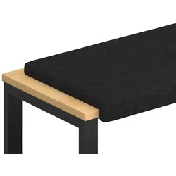 vidaXL Bankkissen Stoff Schwarz Tiefe 35 cm