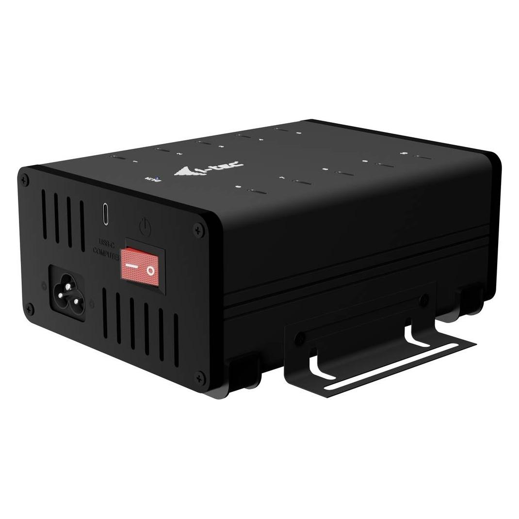 i-tec USB-C/USB-A Metal Charging+Data HUB 15W pro Port 10x USB-C integriertes Netzteil 180W (USB-C, 10 Ports) (CACHRGHUB10C)