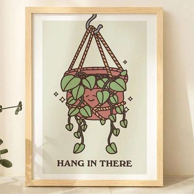 Inspire Select Green Botanical Leaves Canvas Wall Art Calming Nature Houseplant Print 2 7.87 X 11.81 In