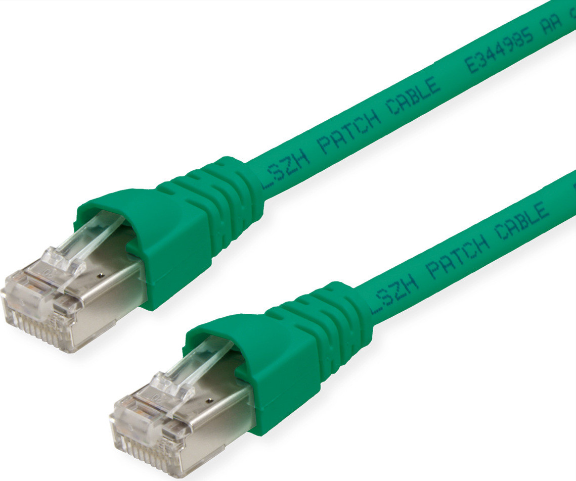 Telegärtner Patchkabel Cat.6A S/FTP Groen 0,25 m